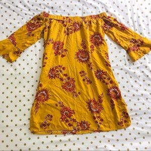 Off-the-shoulder Floral Dress